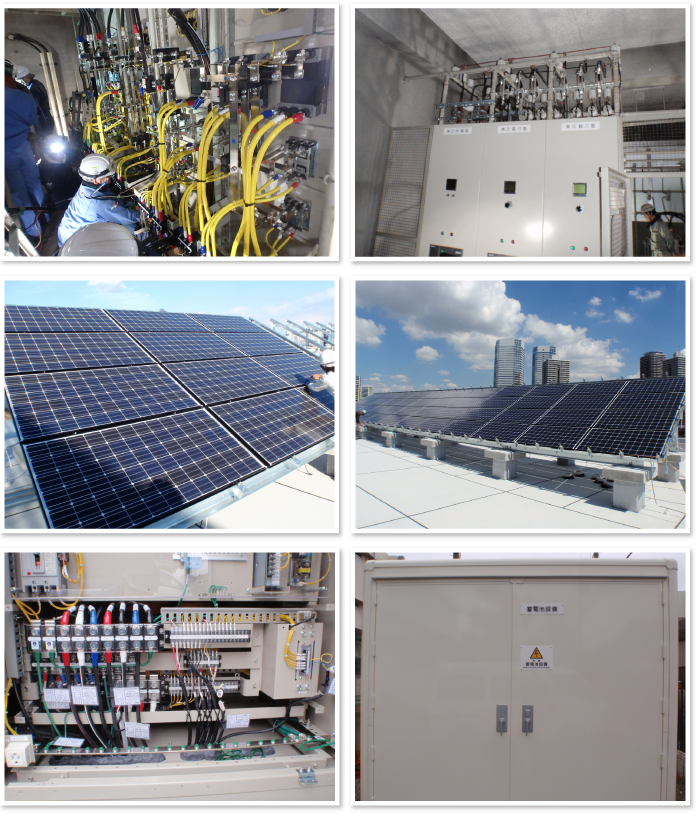 高圧受電設備、太陽光発電設備、蓄電池設備工事の写真